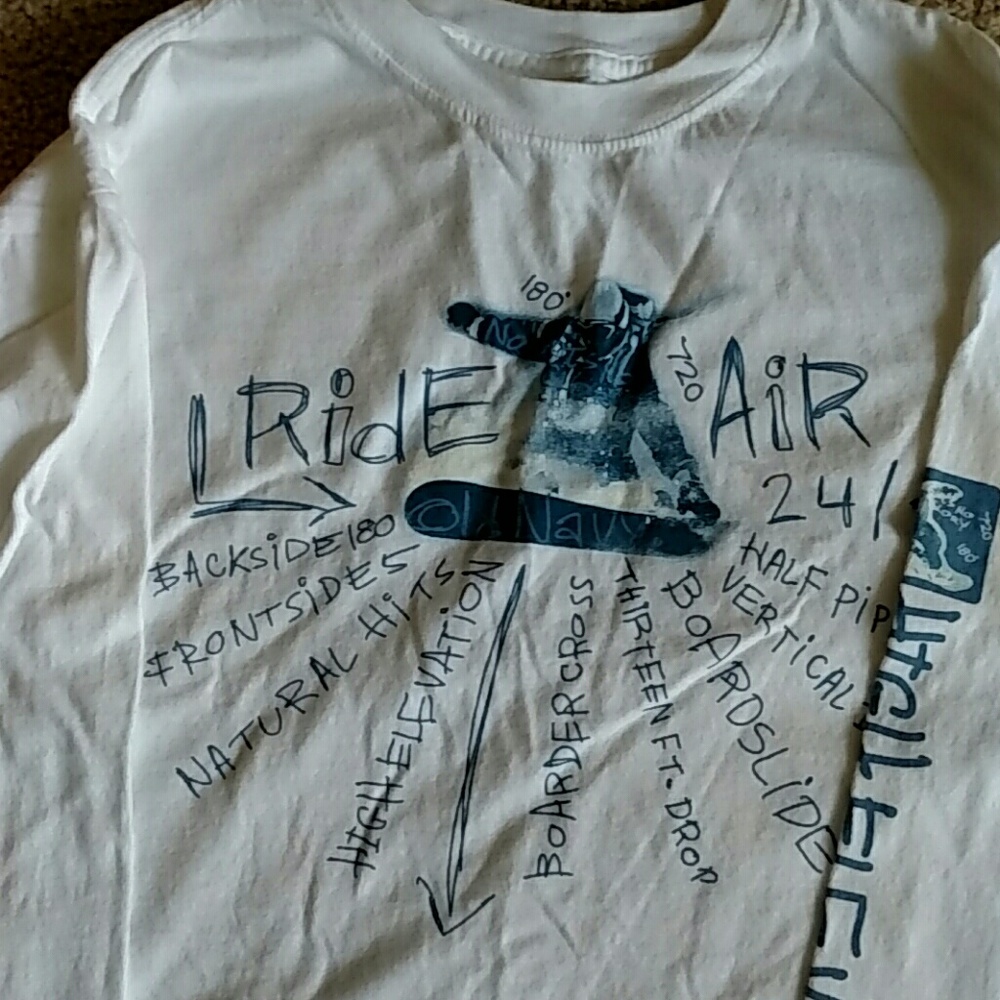 DONATED Old Navy snowboard theme shirt